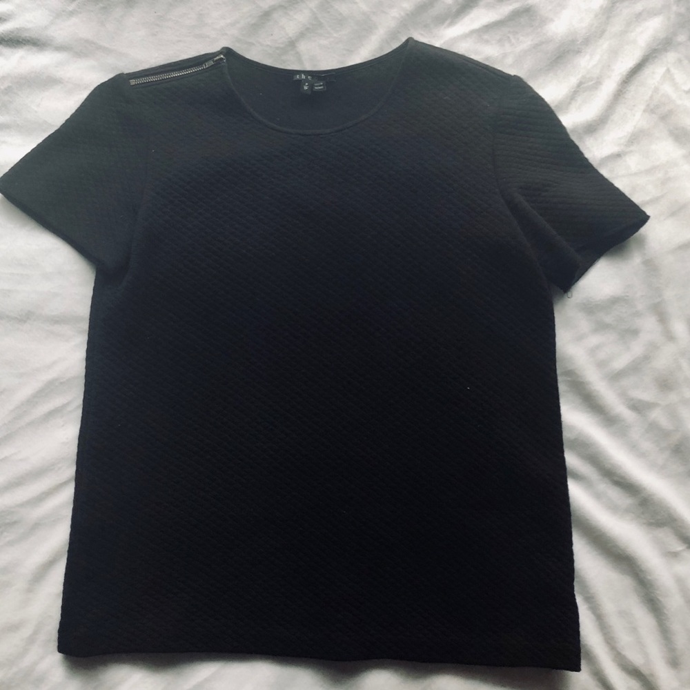 Theory black short sleeved top